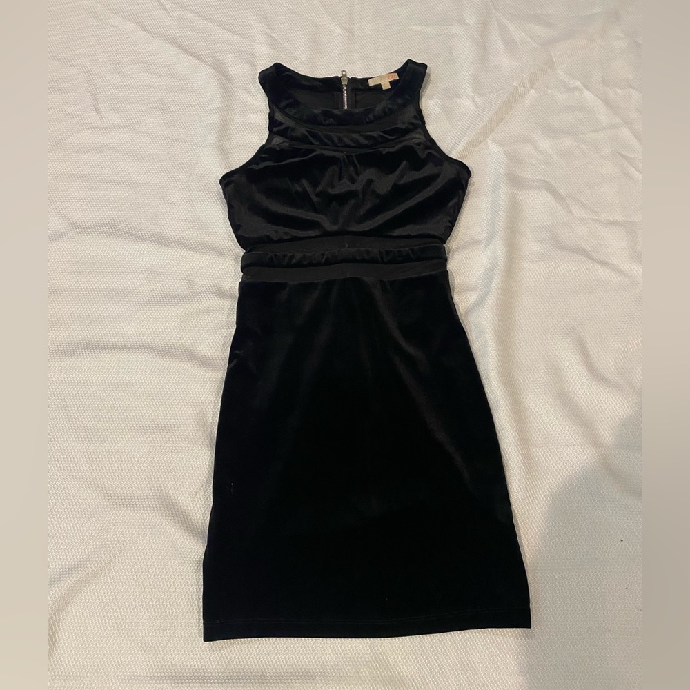 GB Black Velvet Cocktail Dress